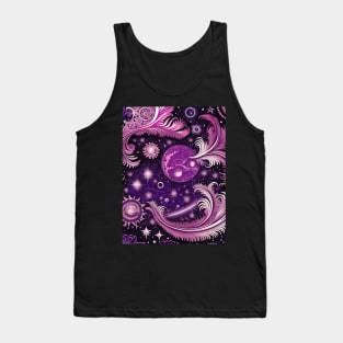 Other Worldly Designs- nebulas, stars, galaxies, planets with feathers Tank Top